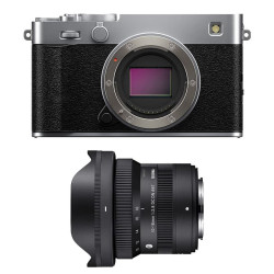 FUJIFILM X-E5 Silver + SIGMA 10-18mm f/2.8 Garanti 3 ans