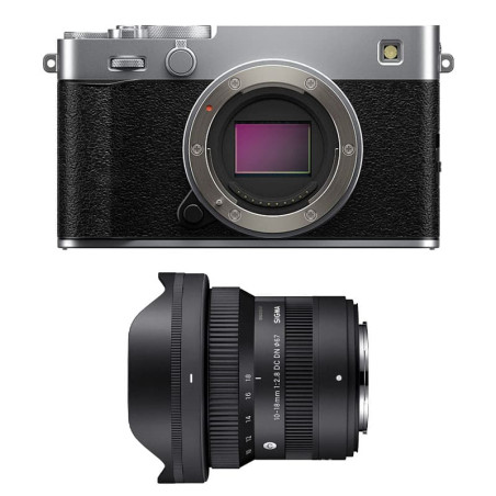 FUJIFILM X-E5 Silver + SIGMA 10-18mm f/2.8 Garanti 3 ans