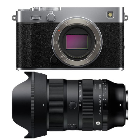 FUJIFILM X-E5 Silver + SIGMA 17-40mm f/1.8 Garanti 3 ans