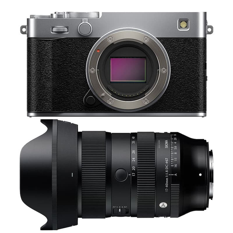 FUJIFILM X-E5 Silver + SIGMA 17-40mm f/1.8 Garanti 3 ans