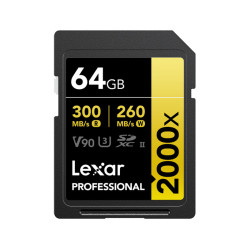 LEXAR Carte SDXC 64 Go 2000X Pro 300 Mo/s Classe 10 UHS-II U3