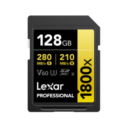 LEXAR Carte SDXC 128 Go 1800X Pro 270 Mo/s Classe 10 UHS-II U3