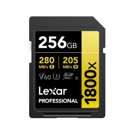 LEXAR Carte SDXC 256 Go 1800X Professional 270 Mo/s Classe 10 UHS-II U3