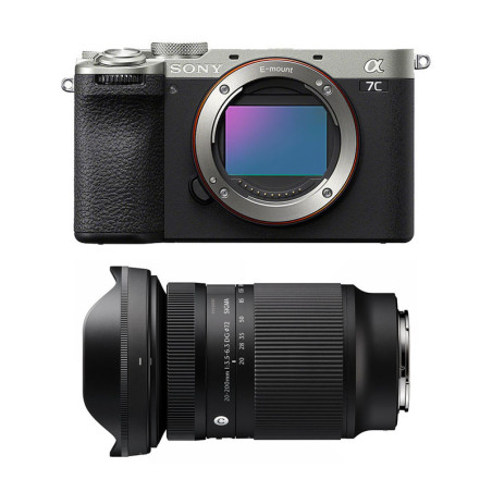 SONY Alpha 7C II Silver + Objectif SIGMA 20-200mm f/3.5-6.3 Contemporary Garanti 3 ans
