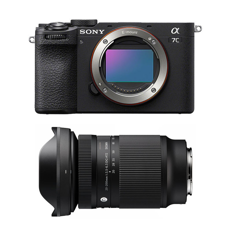 SONY Alpha 7C II Noir + Objectif SIGMA 20-200mm f/3.5-6.3 Contemporary Garanti 3 ans