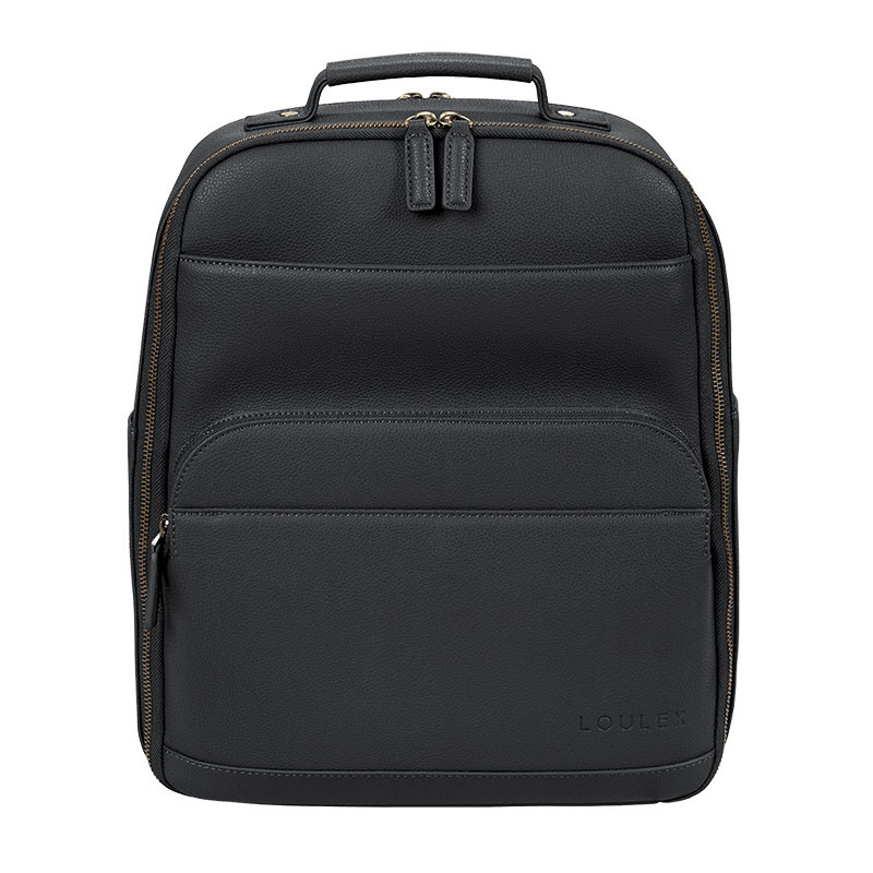 LOULEX Sac à dos en cuir microfibre 2.0 18L Noir