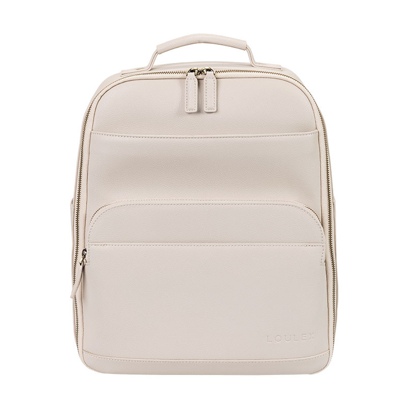 LOULEX Sac à dos en cuir microfibre 2.0 18L Beige