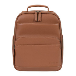 LOULEX Mini Sac à dos en cuir microfibre 13L Marron