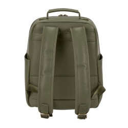 LOULEX Mini Sac à dos en cuir microfibre 13L Vert Olive
