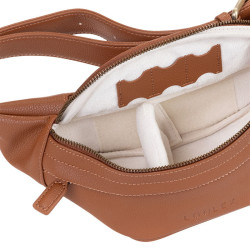 LOULEX Sac banane en cuir microfibre Marron