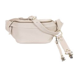 LOULEX Sac banane en cuir microfibre Beige