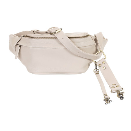 LOULEX Sac banane en cuir microfibre Beige