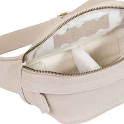 LOULEX Sac banane en cuir microfibre Beige