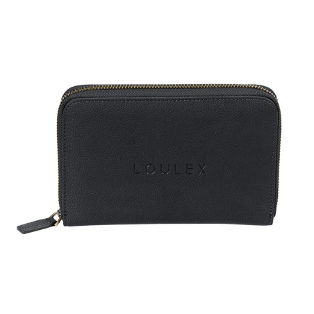 LOULEX SD Wallet en cuir microfibre Noir