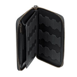LOULEX SD Wallet en cuir microfibre Noir