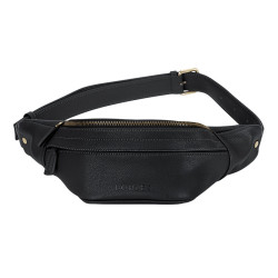 LOULEX Mini Sac banane en cuir microfibre Noir