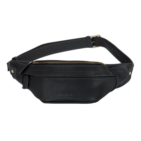 LOULEX Mini Sac banane en cuir microfibre Noir