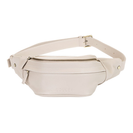 LOULEX Mini Sac banane en cuir microfibre Beige