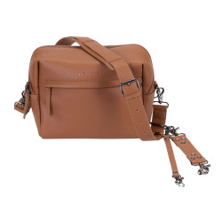LOULEX Sac Organizer en cuir microfibre Marron
