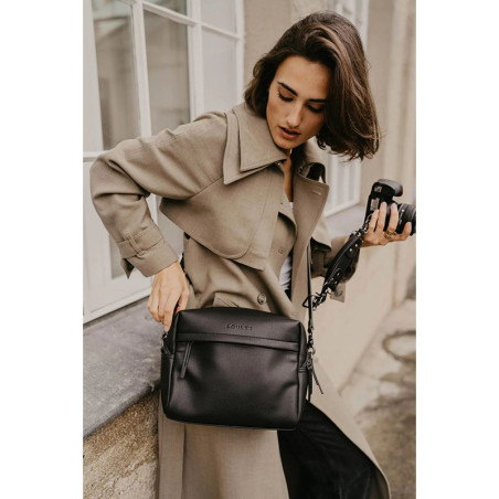 LOULEX Sac Organizer en cuir microfibre Noir