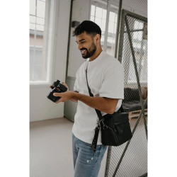 LOULEX Sac Organizer en cuir microfibre Noir