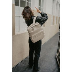 LOULEX Sac à dos en cuir microfibre 2.0 18L Beige