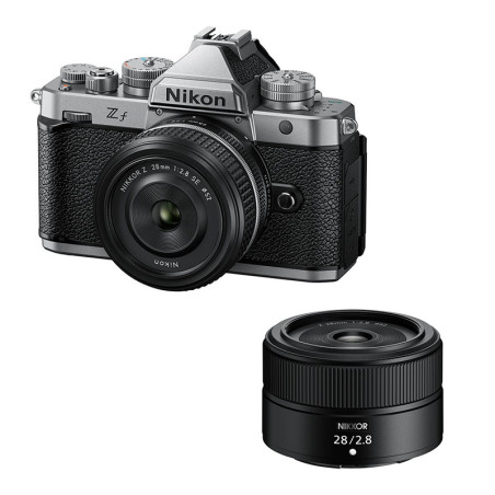NIKON Zf Silver + Objectif NIKKOR Z 40mm f/2 SE + Z 28mm f/2.8 Garanti 3 ans