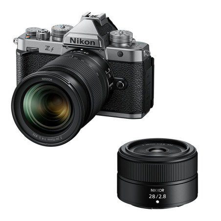 NIKON Zf Silver + Objectif Z 24-70mm f/4 S + Z 28mm f/2.8 Garanti 3 ans