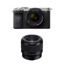 SONY ALPHA 7C II Silver + Objectif FE 28-60mm f/4-5.6 + FE 50mm f/1.8 Garanti 3 ans