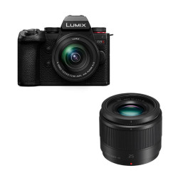 PANASONIC LUMIX G9 II Noir + Objectif G 12-60mm f/3.5-5.6 + G 25mm f/1.7 Garanti 3 ans