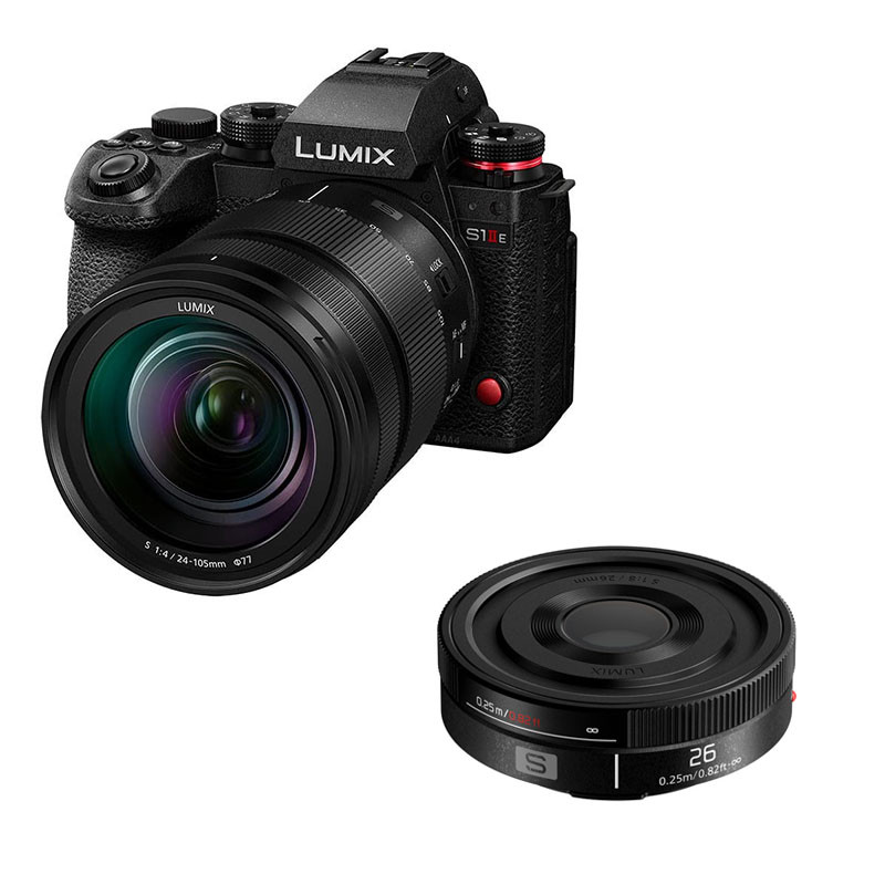 PANASONIC LUMIX S1 IIE + Objectif S 24-105mm f/4 Macro OIS + S 26mm f/8 Pancake Garanti 3 ans