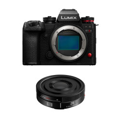 PANASONIC LUMIX S1 IIE + Objectif S 26mm f/8 Pancake Garanti 3 ans
