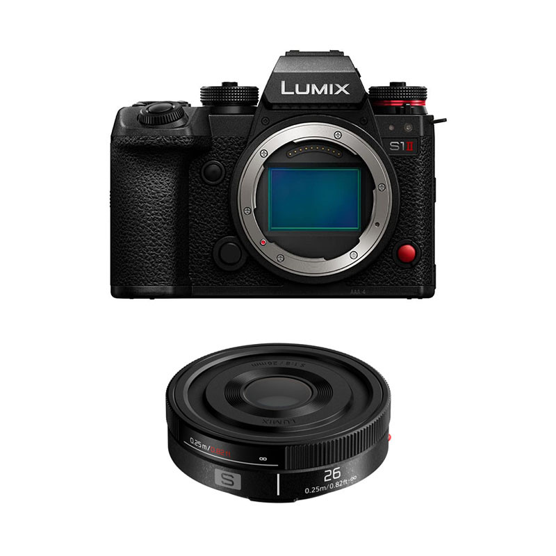 PANASONIC LUMIX S1 II + Objectif 26mm f8 Pancake Garanti