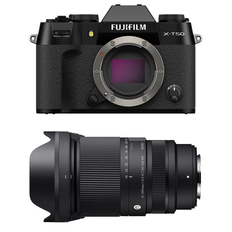 FUJIFILM X-T50 Noir + Objectif SIGMA 17-40mm f/1.8 DC Art Garanti 3 ans