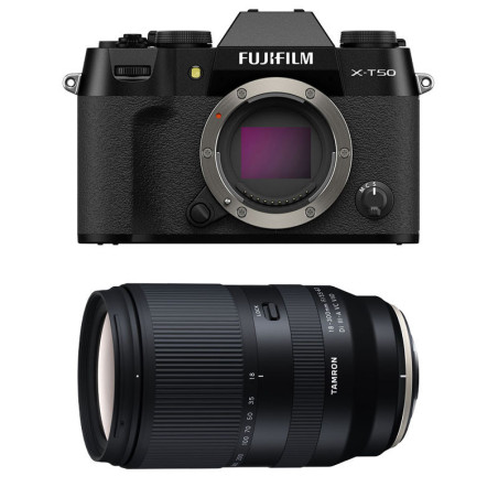 FUJIFILM X-T50 Noir + Objectif TAMRON 18-300 mm f/3.5-6.3 Di III-A VC VXD Garanti 3 ans