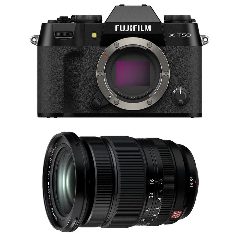 FUJIFILM X-T50 Noir + XF 16-55mm f/2.8 LM WR II Garanti 3 ans