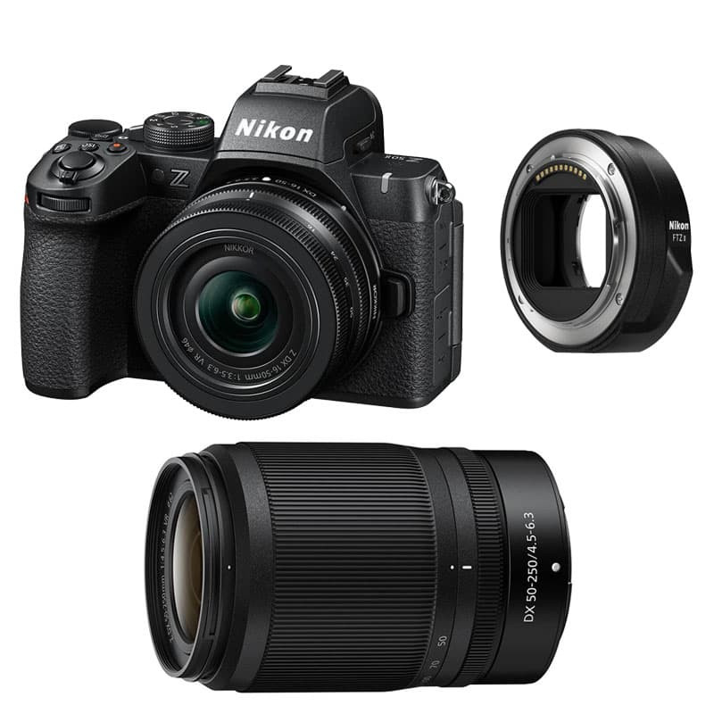 NIKON Z50 II + Z 16-50 + Z 50-250 Garanti 3 ans + Adaptateur FTZ II