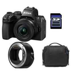 NIKON Z50 II + Z 16-50 Garanti 3 ans + Sac + Carte SD 16 Go + Adaptateur FTZ II