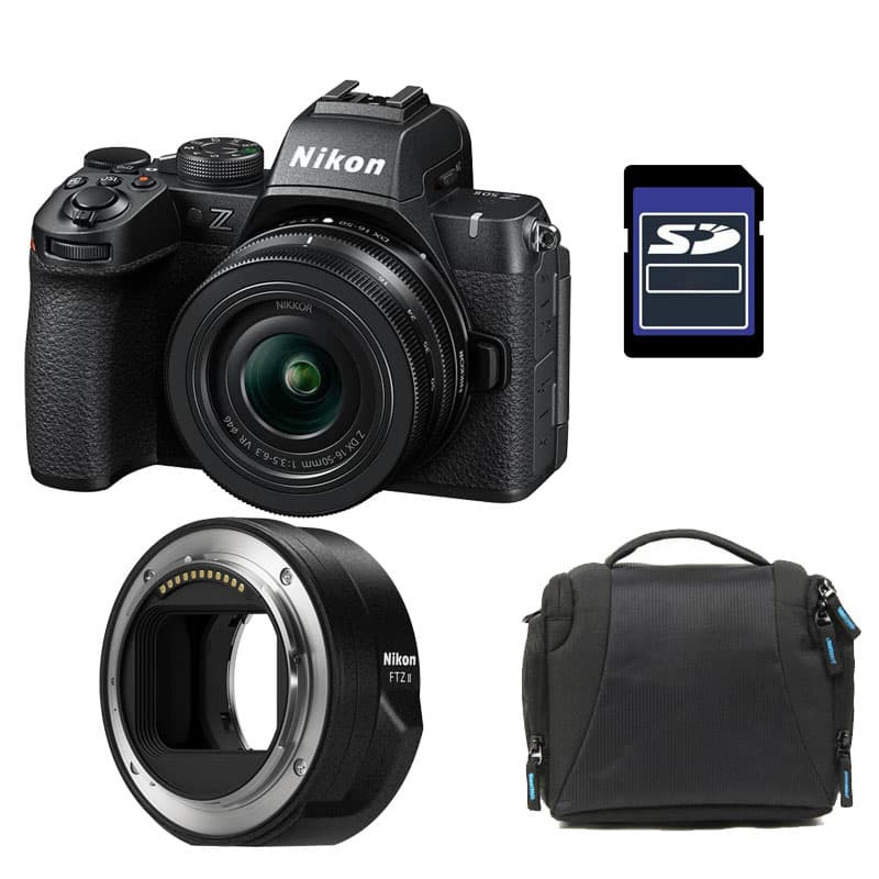 NIKON Z50 II + Z 16-50 Garanti 3 ans + Sac + Carte SD 16 Go + Adaptateur FTZ II