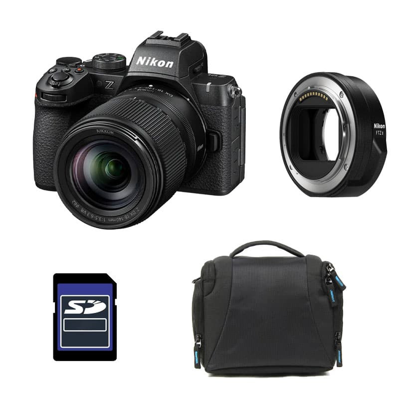 NIKON Z50 II + Z 18-140 Garanti 3 ans + Sac + Carte SD 16 Go + Bague FTZ II