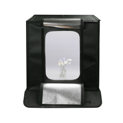 VISICO Tente d'éclairage objets avec rampe 120 Leds - 60x60x60 cm