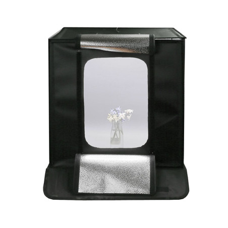 VISICO Tente d'éclairage objets avec rampe 120 Leds - 60x60x60 cm