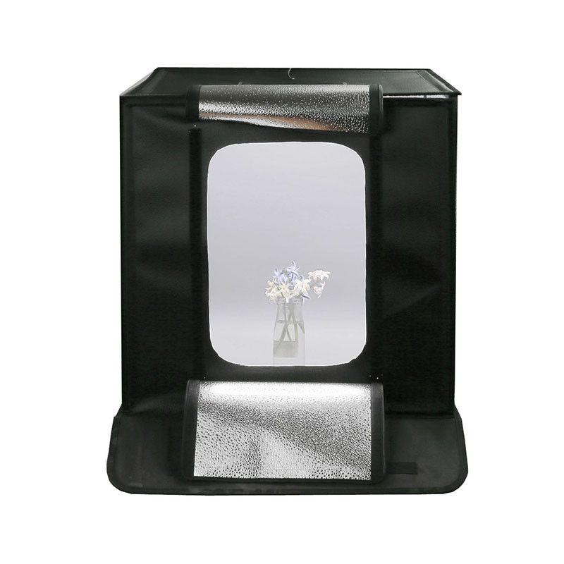 VISICO Tente d'éclairage objets avec rampe 120 Leds - 60x60x60 cm