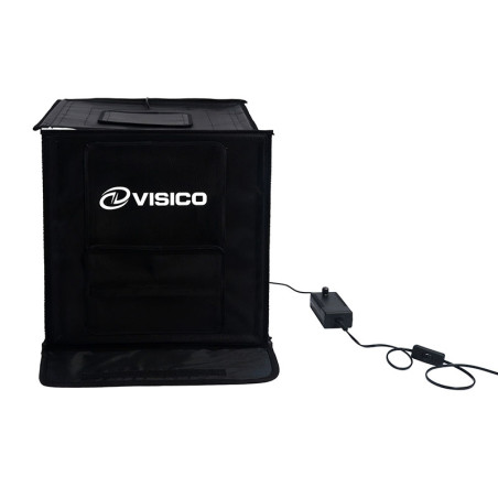 VISICO Tente d'éclairage objets avec rampe 120 Leds - 60x60x60 cm