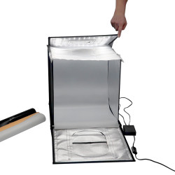 VISICO Tente d'éclairage objets avec rampe 120 Leds - 60x60x60 cm