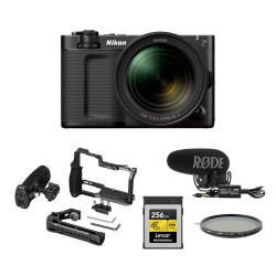 NIKON Caméra ZR + Kit vidéo (Z 24-70mm f/4 + Kit de cage + Micro Rode + Carte 256 Go + Filtre NDX) Garanti 3 ans