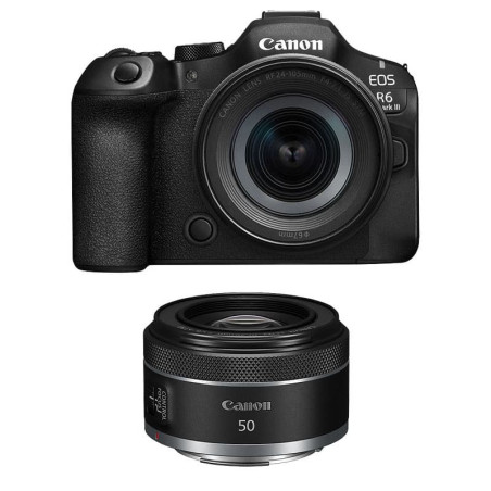 CANON EOS R6 MARK III + Objectif RF 24-105mm f/4-7.1 IS STM + RF 50mm f/1.8 STM Garanti 3 ans