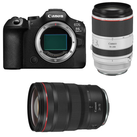 CANON EOS R6 MARK III + RF 24-70mm f/2.8 L IS USM + RF 70-200mm f/2.8 L IS USM Garanti 3 ans 