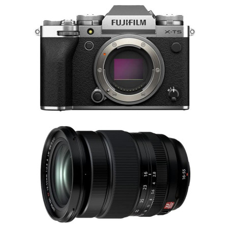 FUJIFILM X-T5 Silver + XF 16-55mm f/2.8 LM WR II Garanti 3 ans