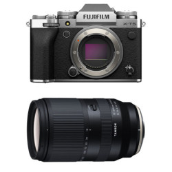 FUJIFILM X-T5 Silver + Objectif TAMRON 18-300 mm f/3.5-6.3 Di III-A VC VXD Garanti 3 ans